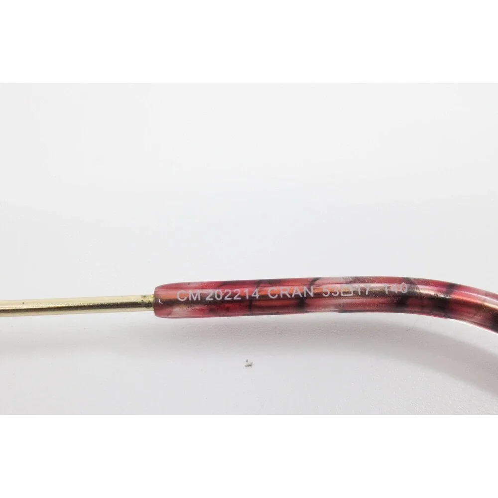 Chelsea Morgan CM 202214 CRAN Eyeglasses Cranberry Marble Gold Cat Eye 53-17-140